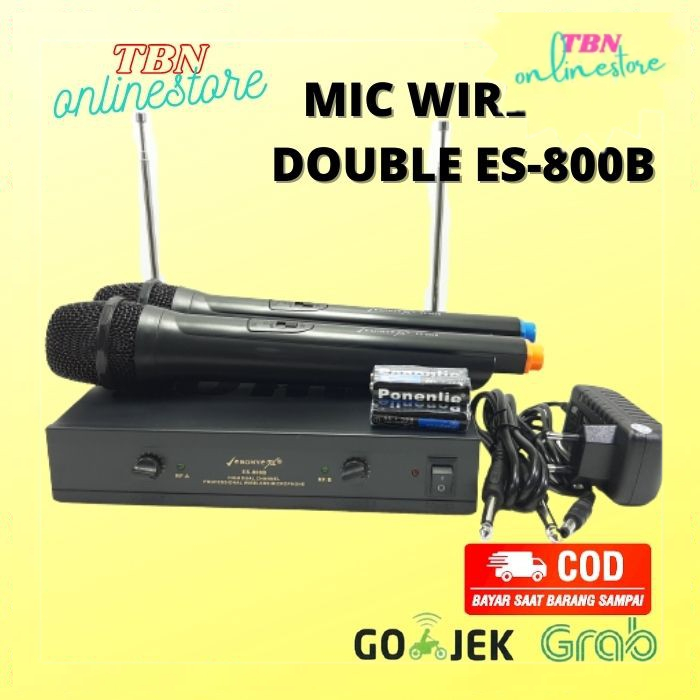 Mic/Mik/Micropon/Microphone Wireless double + Receiver Sony ES 800B
