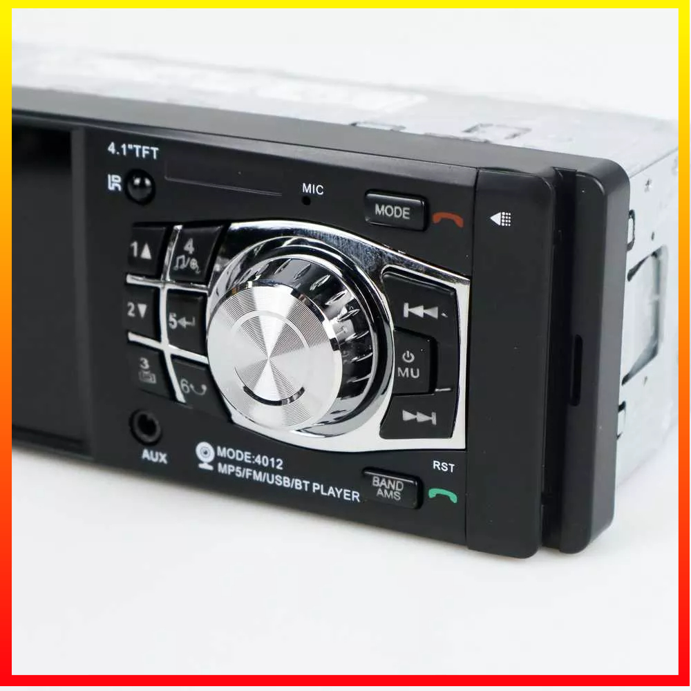 Radio Mobil Mp4 Mp5 Player,1 Din HD 4.1 Inci Video Player Dengan Kamera Belakang Radio Player Remote Control Stereo Aux Fm Usb Sd AMPrime 4012 - OMRSK9BK