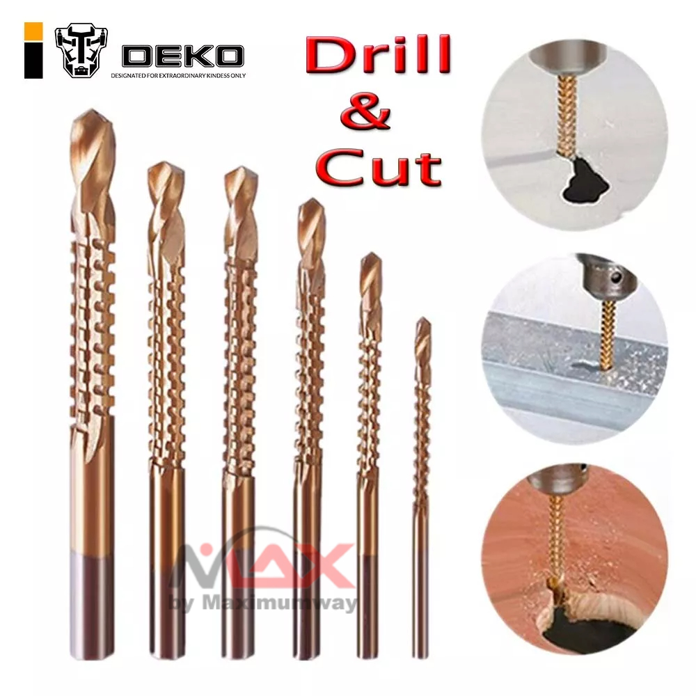 Deko Set (6pcs) Mata Bor kayu multi fungsi bisa gergaji dan bobok papan kayu dan gypsum pembolong Po