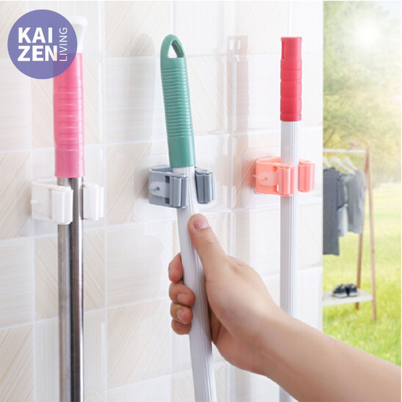 [Kaizen Living] Mop Holder Untuk Gagang Sapu dan Pel Tempel hook