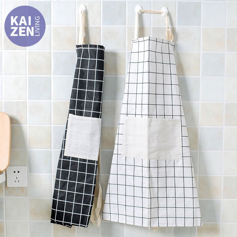 [Kaizen Living] Celemek Masak Celemek Kain Katun Apron Masak  Home Apron