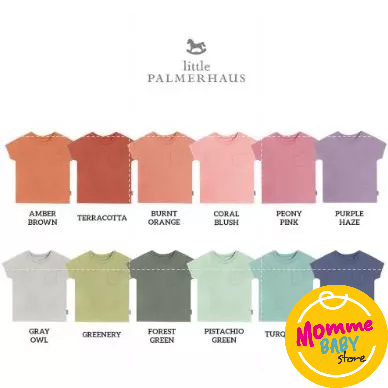 NEW COLOR Little Palmerhaus Pocket Tee 0-4 Tahun Pocket Tee Premium