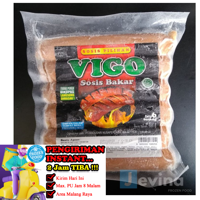 

Vigo Sosis Bakar Jumbo 500g Isi 6