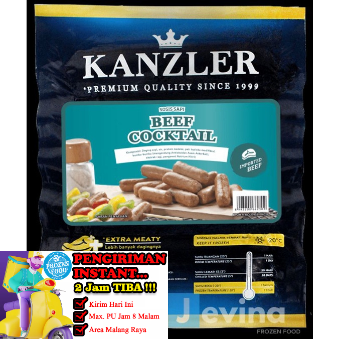 

Kanzler Sosis Sapi Cocktail 250g Isi 16