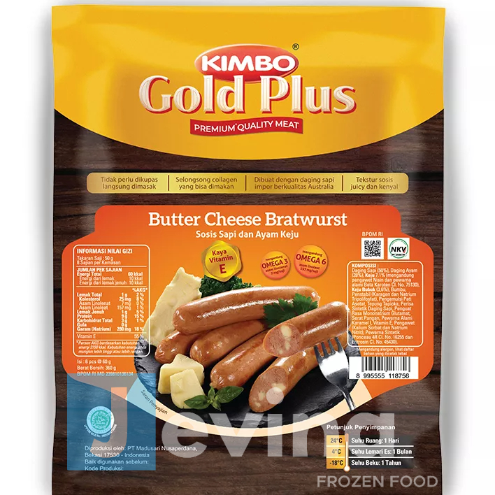 

Kimbogold Plus Butter Cheese Bratwurst 360g