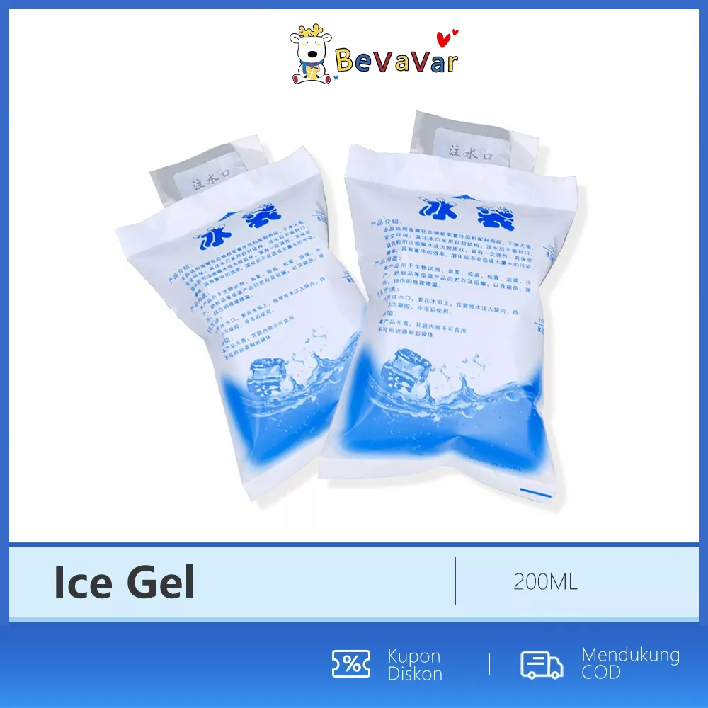 BEVAVAR Ice Gel Pack Bag Jelly Es Pack 200 Ml Untuk Cooler Bags Pendingin Tas Asi