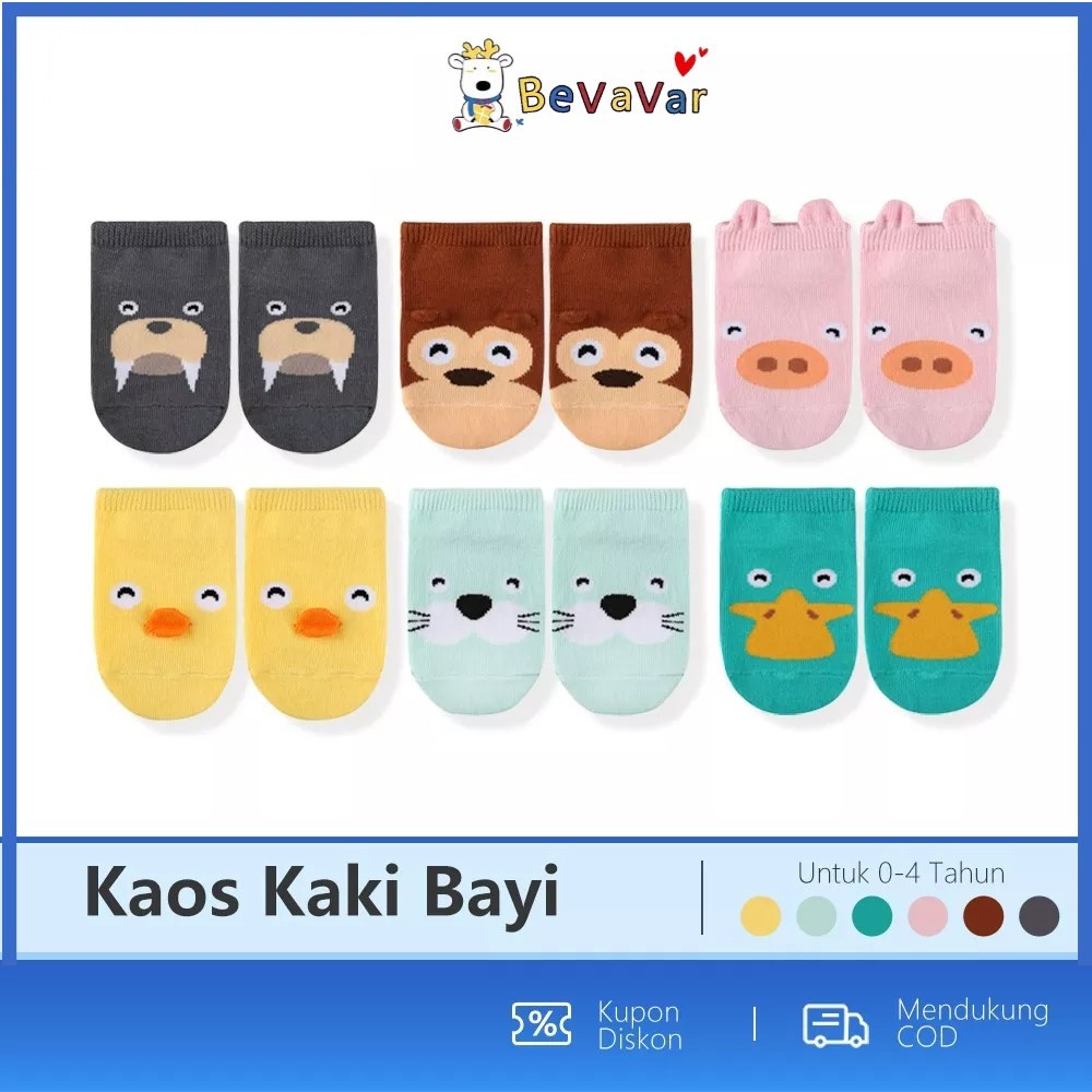 BEVAVAR Kaos Kaki Anak Anti Slip Kaus Kaki Bayi