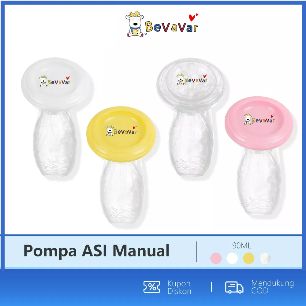 BEVAVAR Pompa Asi Manual Silikon / Silicone Breast Pump / Breast Milk Saver