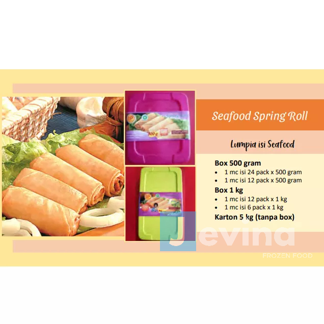 

IP Spring Roll Lumpia Seafoods 1kg isi 40