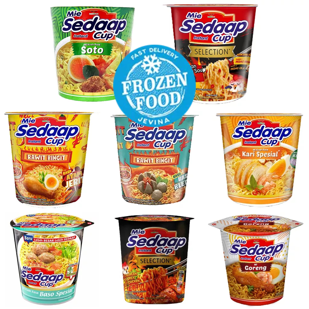 

Sedaap Mie Instant Cup Baso Bleduk | Korean Spicy Soup | Korean Spicy Chicken | Kari Special | Ayam Jerit | Mie Goreng Ori | Soto | Baso
