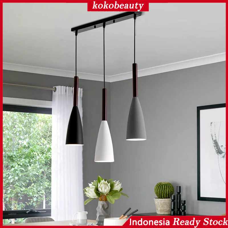 【Penjual Lokal】Lampu Gantung Minimalis Lampu Gantung Dapur Lampu bar Lampu Hias Gantung Cafe Nordic Lampu Sorot Chandelier Eropa Modern Lampu Gantung Nordic ceiling lamp chandelier dekorasi rumah lampu langit langit ruang makan(Tidak ada bola lampu)