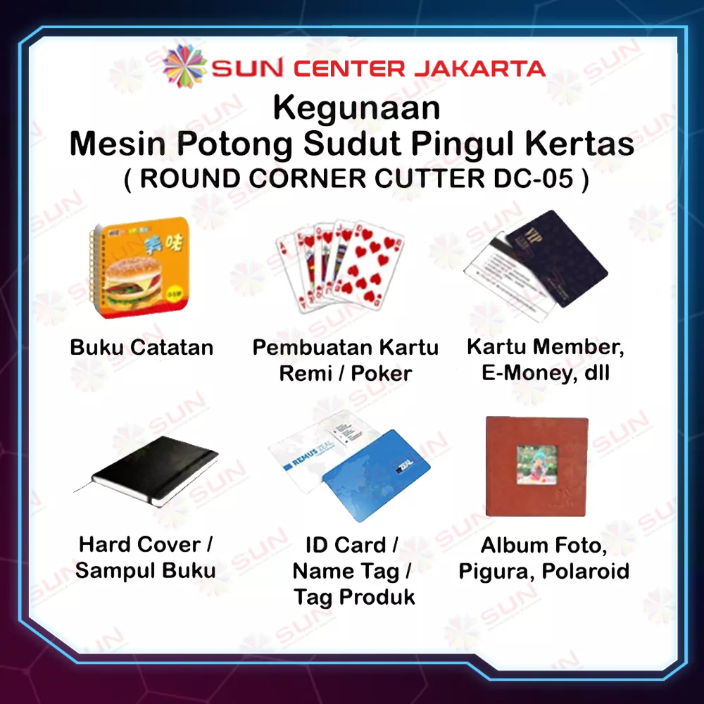 Mesin Pingul Alat Potong Sudut Kertas 1 rim - Round Corner Cutter