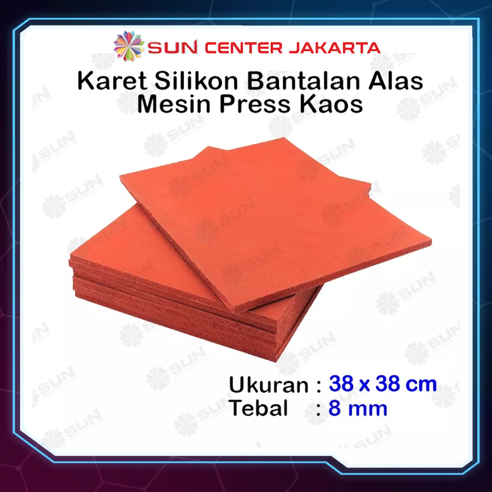 Karet Silikon Alas Mesin Press Kaos ukuran 38 x 38 cm - Silicon Rubber Heat Press