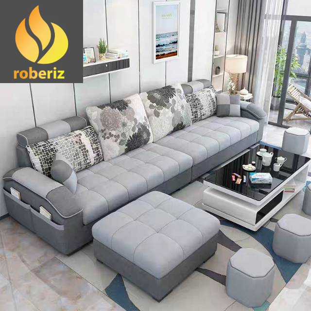 SOFA MINIMALIS L SHAPE KURSI SOFA MINIMALIS RUANG TAMU