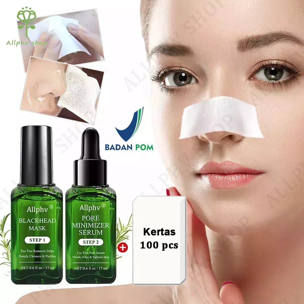 【 BPOM】Allphv masker komedo Varian STEP 1 Pengangkat Komedo penghilang komedo &amp; STEP 2 Pore Serum