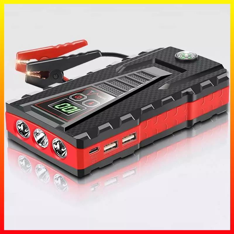 Power Bank Car Jump Starter Layar LCD Senter Dual USB Port 12V 10000mAh JXIANG POWER JX56 - 7CWB0BBQ