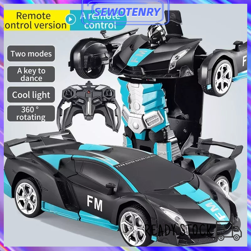 【COD】Mobil Remote Control Rc Transformers 1: 18 Mobil Robot Mainan Anak Anak Deformasi Mobil Remot Kontrol