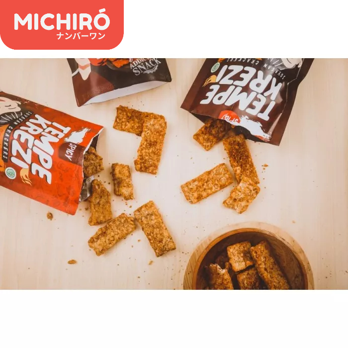 

Michiro Snack/ Cemilan Keripik Tempe Kering Pedas / Keripik Tempe Renyah Pedas / Tempe Crispy Spicy -Tempe Krezi