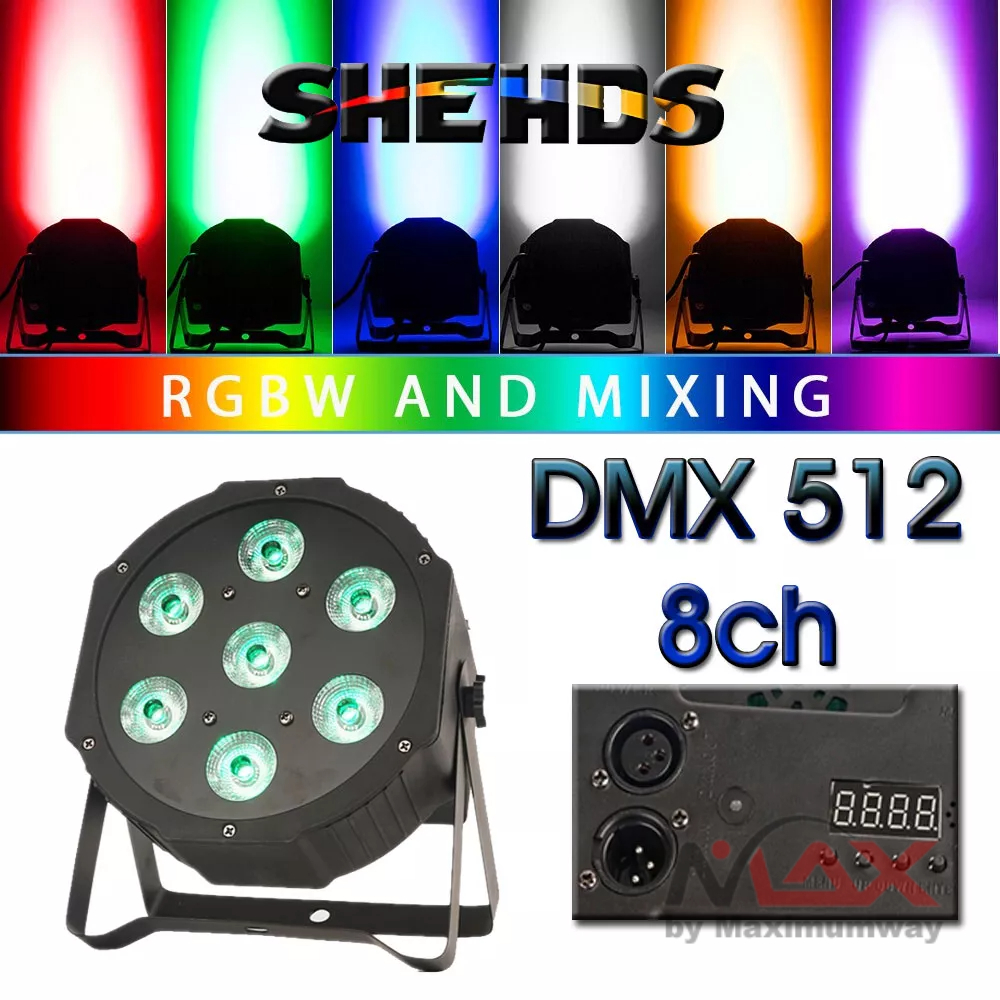 SHEHDS Lampu Sorot PAR Stage Panggung Sensor Suara &amp; DMX 512 LED Disco RGB RGBW DMX Control Projetor Music Disco Dj Bar Floor Party Wedding,DJWORLD Business Stage Lighting Lighting Professional For Stage Effec Atmosphere Of Disco DJ Music Party Club Dance