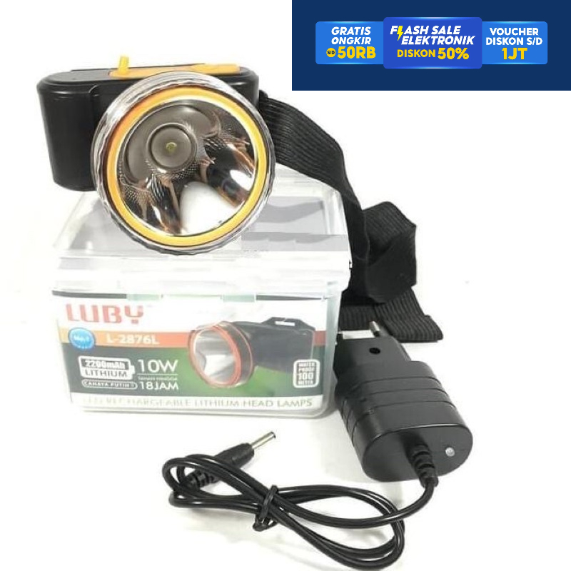 Headlamp / Senter Kepala LUBY L-2876L 10Watt Waterproof