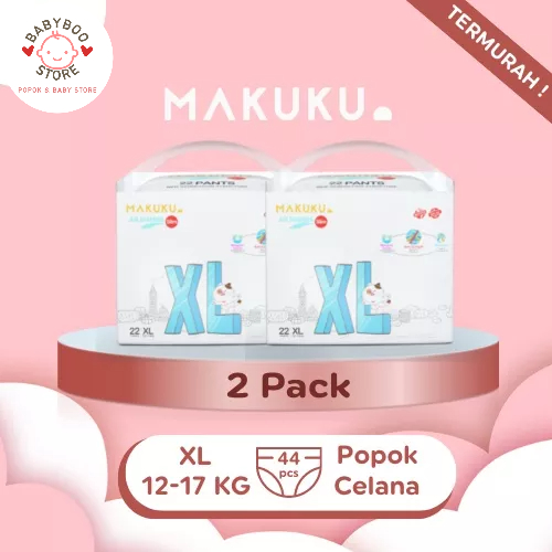 MAKUKU SAP Diapers Slim Pants XL22 x 2 Pack Popok Bayi Celana Tipis Anti Gumpal Cepat Kering dan Mencegah Ruam