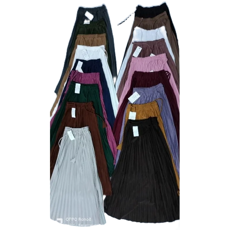 Rok Plisket Premium Ukuran Standard Jumbo Original Warna Putih Androk Wanita Panjang Kekinian Korea Serut Tebal  Handrok Bawahan Kebaya Ori Rokplisket  Pliske Grosir Big Size Pakaian Murah Rokrok Bw Flisket Fashion