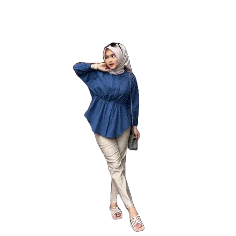 Kemeja Wanita Alya Shirt Kemeja Serut Blouse Terbaru Baby Crush Korean Style Balon