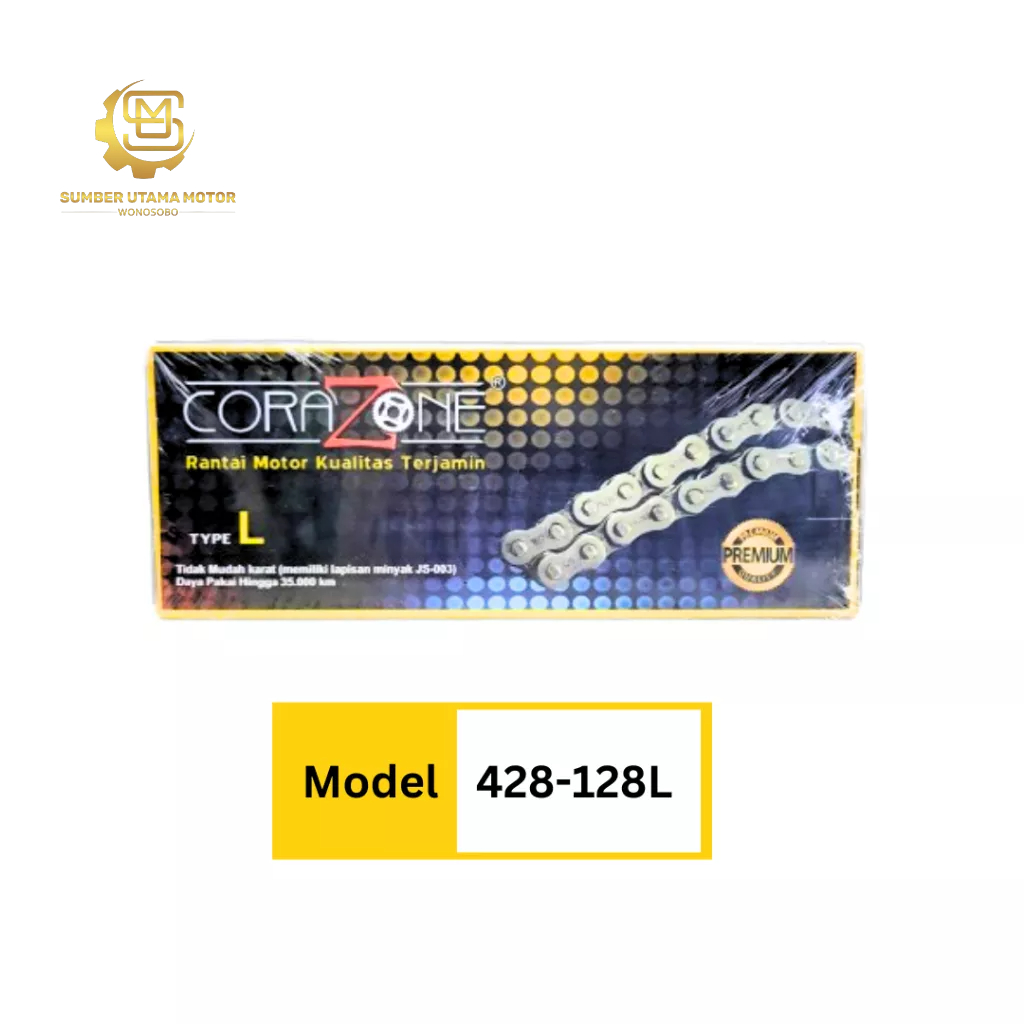 Rantai Motor 428-128L Merk Corazone Rantai Motor Panjang 128