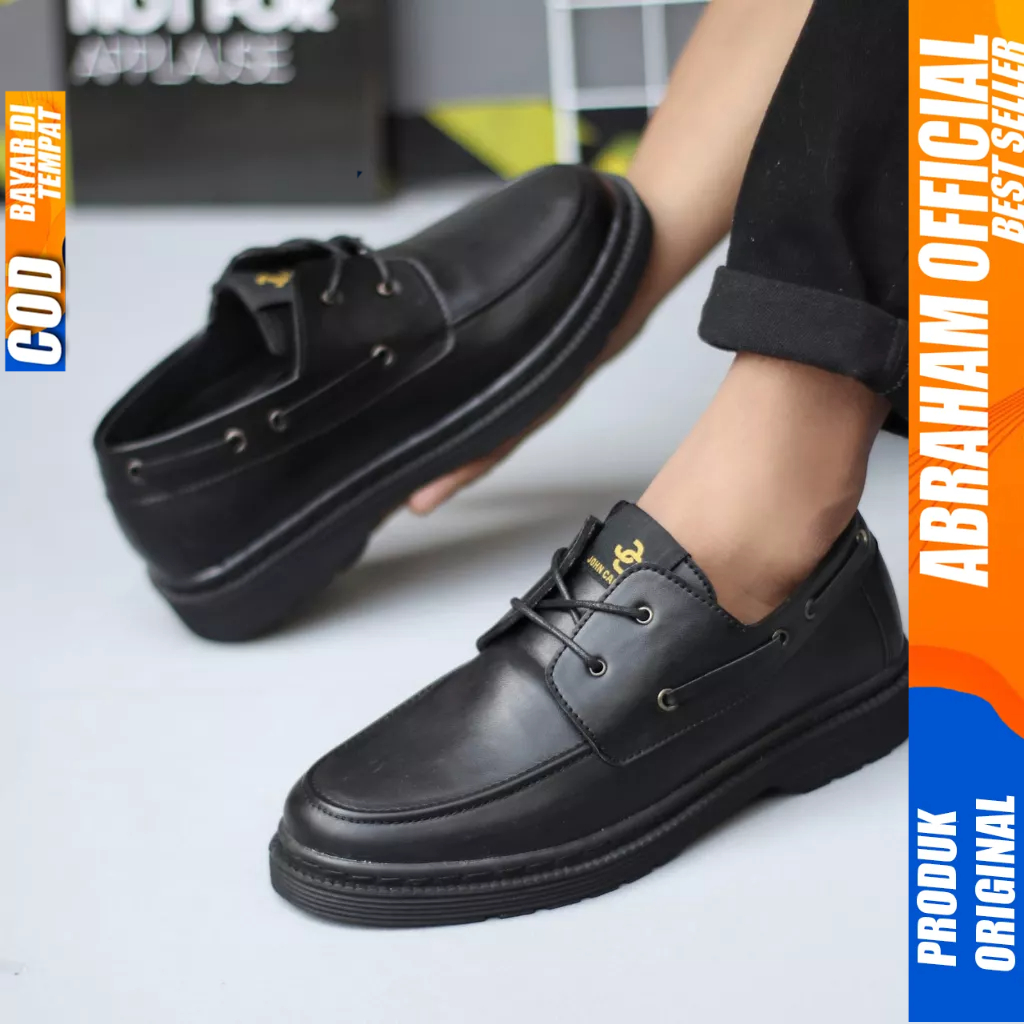 Sepatu Formal Docmart Low Boots Hitam Pantofel Kerja Pria