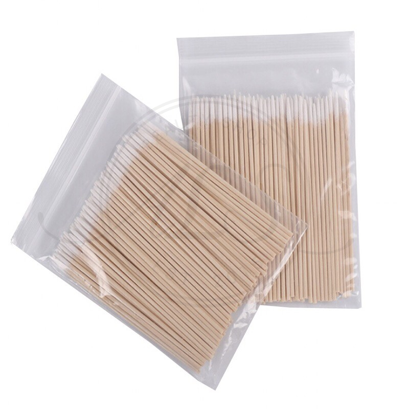 Cotton Swab Pola Sulam Alis / Wooden stick tusuk gigi kapas