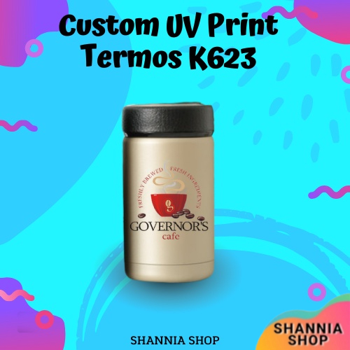 CUSTOM [ NAMA / LOGO ] CETAK UV PRINTING K623 TERMOS / TUMBLER KAXIFEI  / PROMOSI SOUVENIR HAMPERS