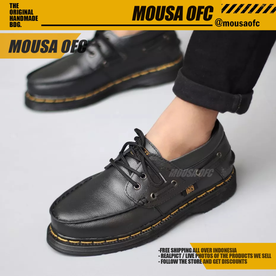 Sepatu Docmart Formal Low Boots Kerja Hitam Pria