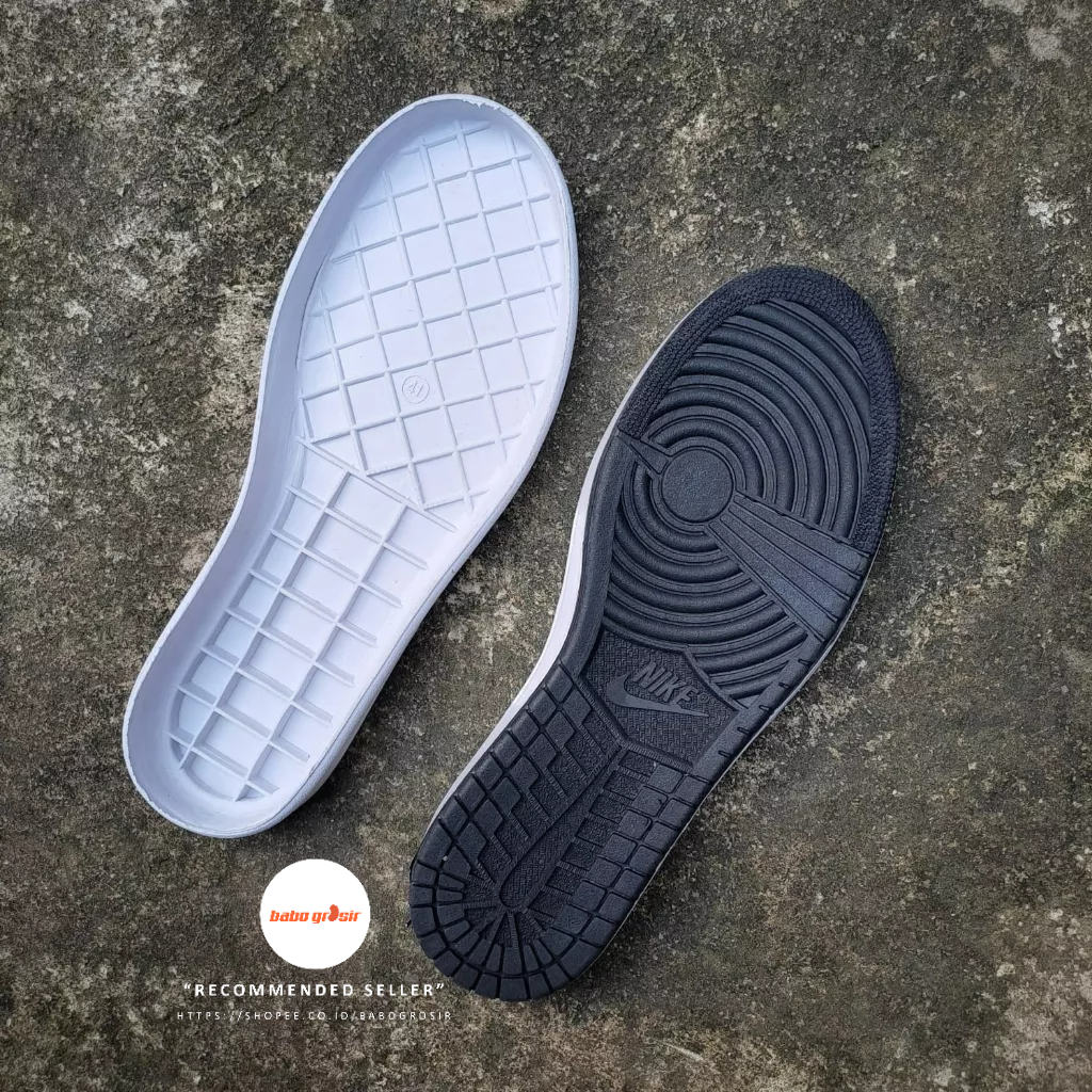 Outsole Nike Air Jordan 1 Retro Warna dan Size Lengkap, Size Kecil dan Size Besar hingga 44/45. Bahan Karet Rubber Kualitas Import Lentur dan Tidak Licin. Cocok untuk Repair Sepatu