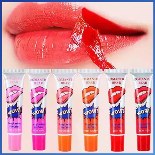 ROMANTIC BEAR Tattoo Lip Peel Off Lipstick Long Lasting Monomola Lipstik AA013