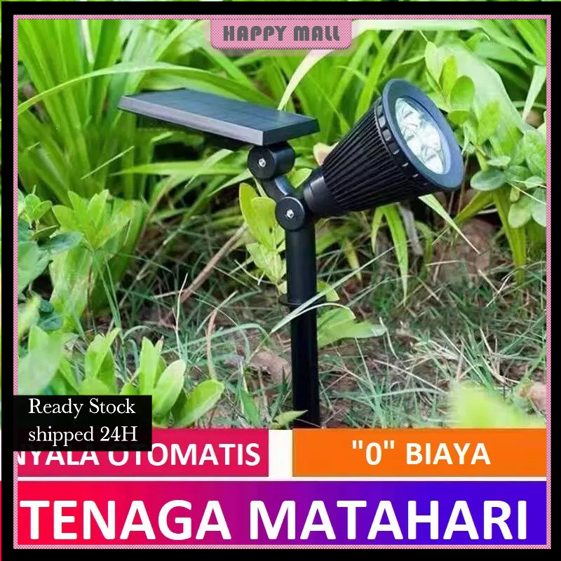 Lampu Taman Tenaga Surya LED 7/18 Warna-Warni dengan Panel Surya untuk Penerangan Outdoor