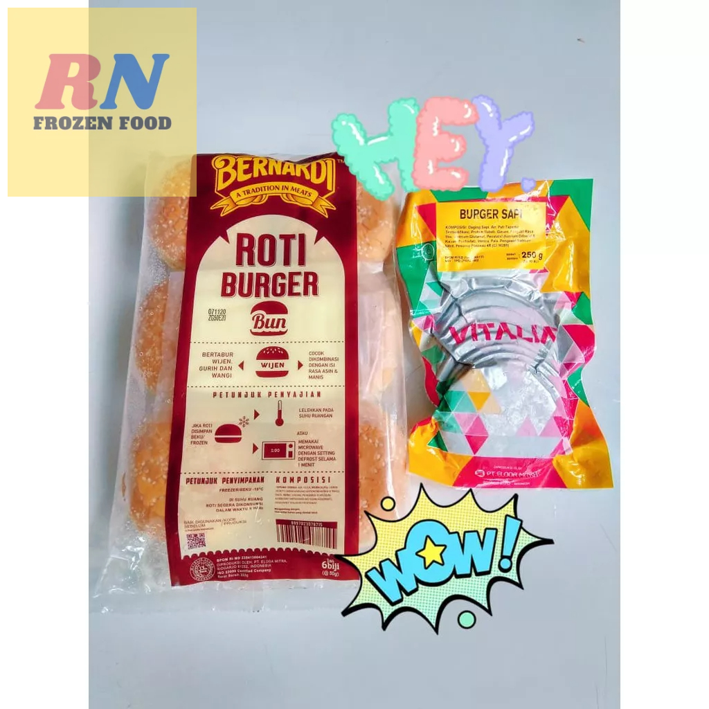 

Paket Roti Burger sapi isi 10