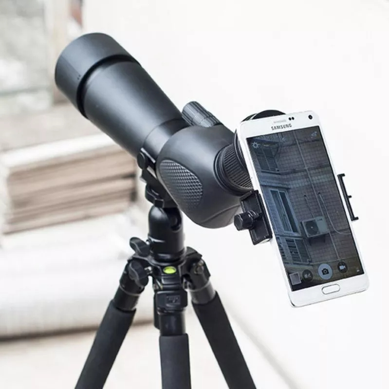 Holder Handphone HP untuk Teropong tele bisa jenis HP apa saja Universal Bisa juga untuk kekeran teropong bintang tele microscop Quick Photography Stand Adapter Mount Connector for Telescope Binoculars Monocular Spotting Microscope for iPhone Samsung