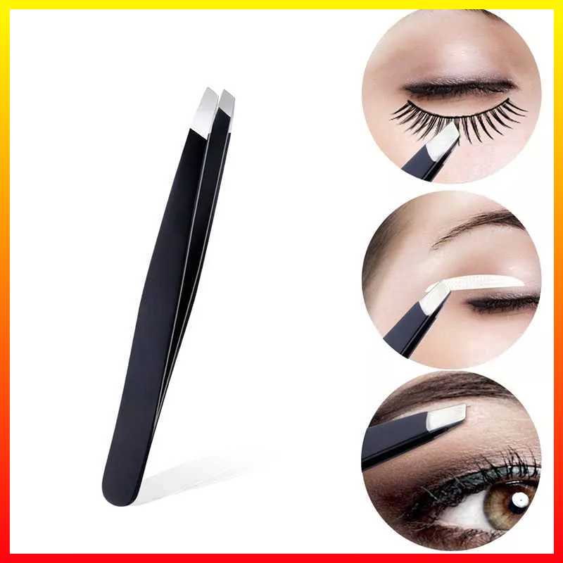 PINSET ALIS Penjepit Pencabut Bulu Mata Bulu Ketiak Eyebrow Tweezer Stainless Premium 3 Pcs Biutte.Co - OMHREHBK