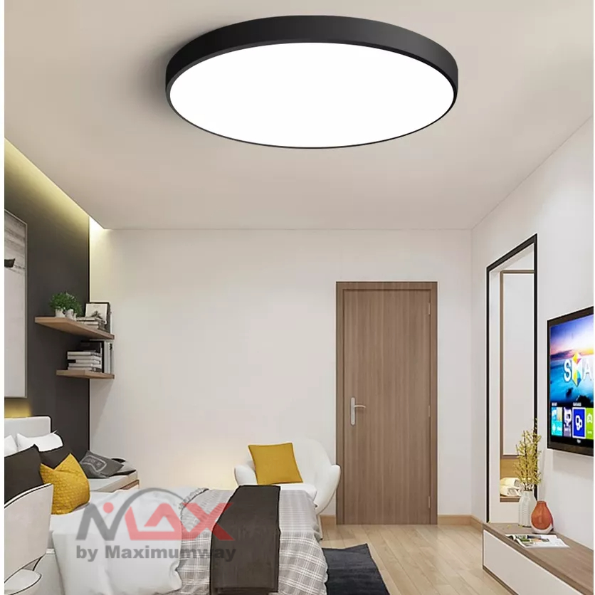 Iminovo  Lampu Led Plafon Minimalis Modern 30cm 18W Tri-color plus remote 220V bundar minimalis untuk ruang tamu kantor teras dan koridor langit langit  LED Ceiling Light 3 Color Temperature Adjustable Bedroom Ceiling Kitchen Bathroom Lighting Ultra-thin