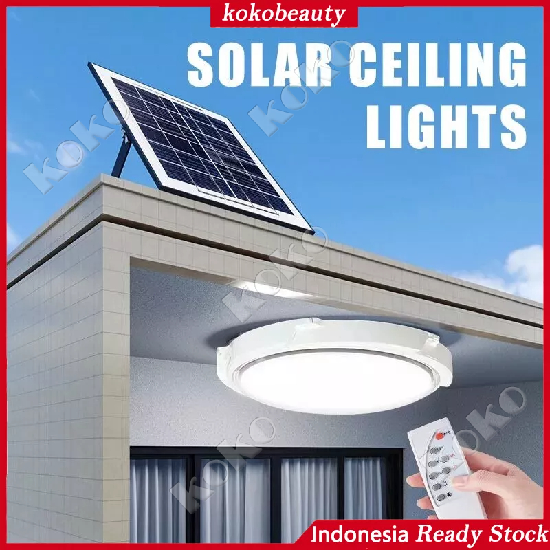 【Penjual Lokal】Lampu Langit-langit LED Surya Pencahayaan Dalam Ruangan Rumah Cahaya Putih Lampu Tenaga Surya Lampu Plafon Minimalis Solar Ceiling Led Lampu Tenaga Matahari Fitting Lampu Plafon Hias Murah