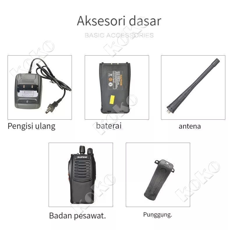 【Penjual Lokal】Handy Talky MERODITH-888S Radio Komunikasi Uhf Walky Talky 1 units Walkie talkie