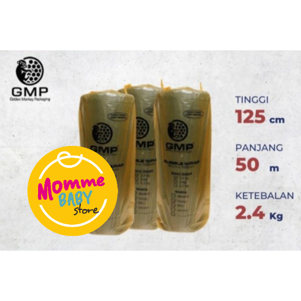 Bubble Wrap Hitam Merk GMP 125 Cm x 50 M 2.4 KG