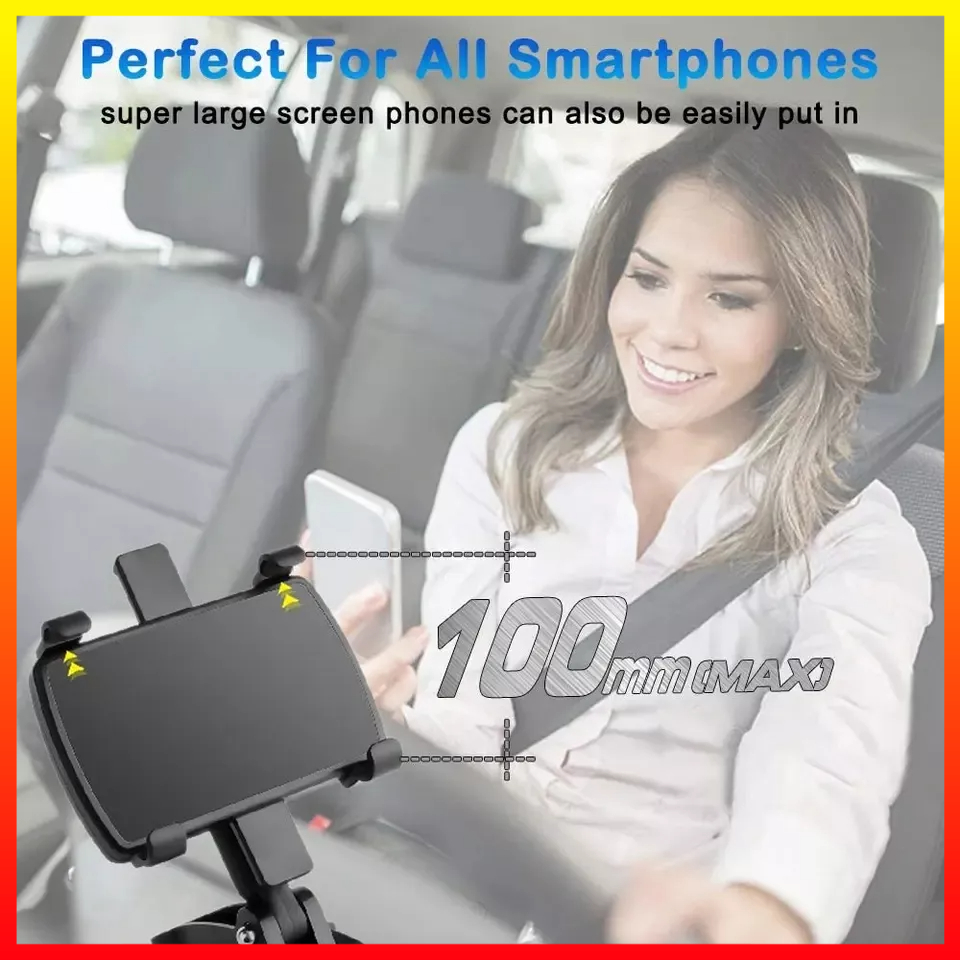 Dudukan Dasbor Braket Klip Stand Holder Smartphone Mobil 360 Degree Rotation Cocok Untuk 4-7 inch Smartphone Jerefish Mount JH360 - 7RRSDXBK