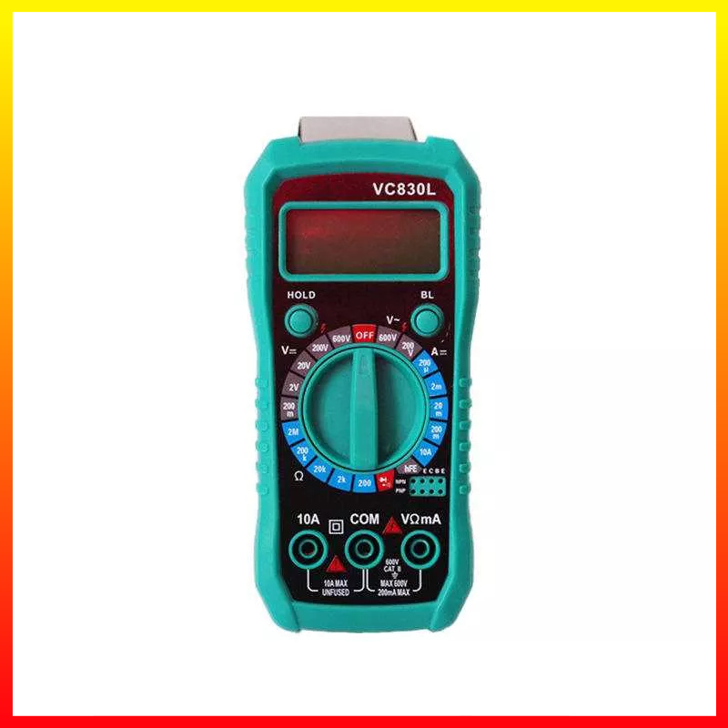 Multimeter Digital Layar Lcd Berkualitas Tinggi untuk Pengujian AC/DC Arus/Tegangan Junejour VC830l - 7COT3DBL