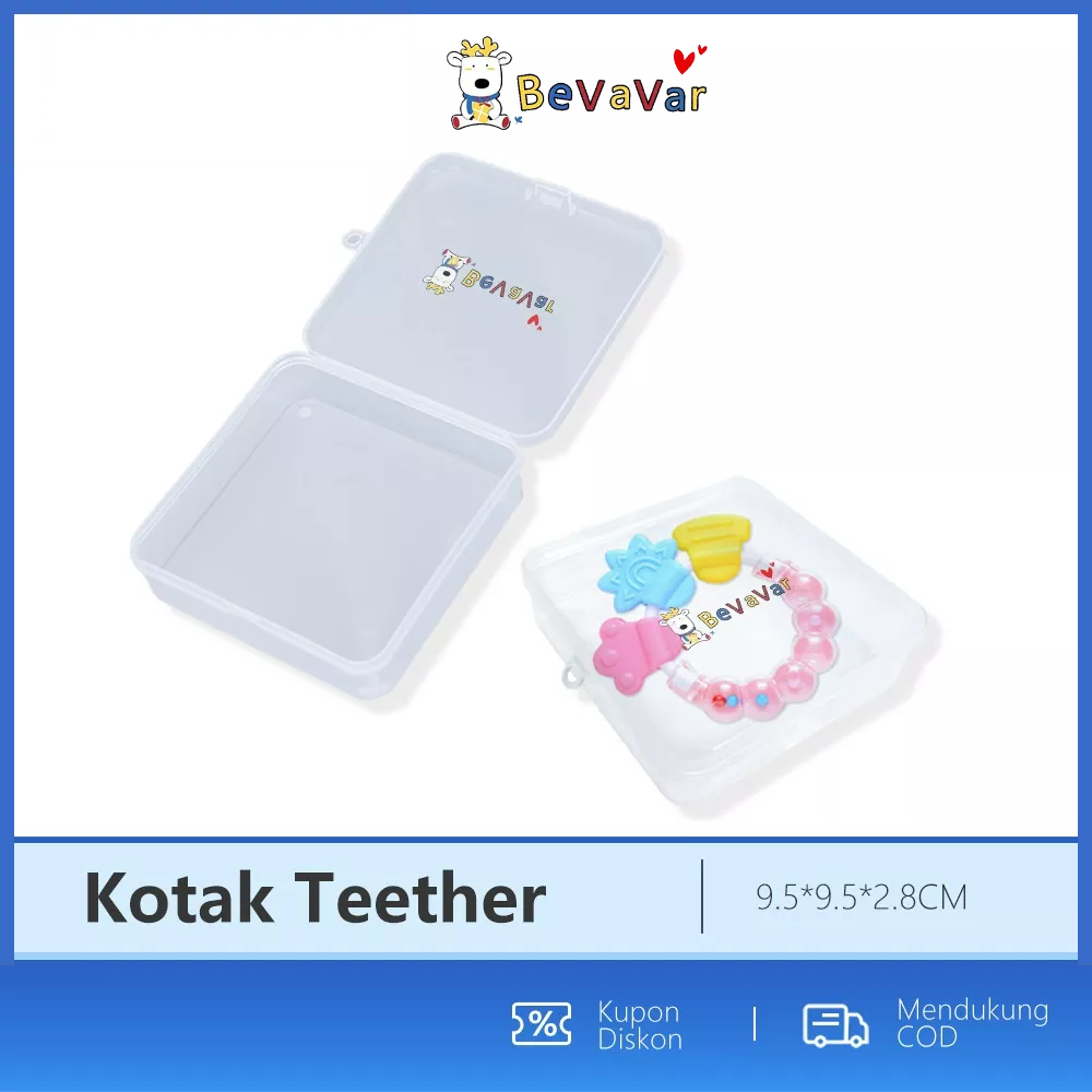 BEVAVAR Kotak Penyimpanan Teether Plastik Tempat Teether