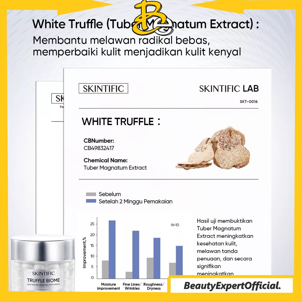 ⭐️ Beauty Expert ⭐️SKINTIFIC Truffle Biome Skin Reborn Cream Gel Moisturizer 50g with 5X Ceramide Repair Skin for Redness / Dryness / Irritation skin