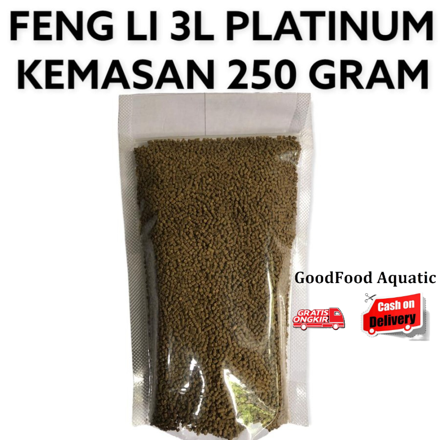 25O GR Feng Li FENGLI 3L / 3M PAKAN IKAN TENGGELAM PELET UDANG LOBSTER AIR TAWAR