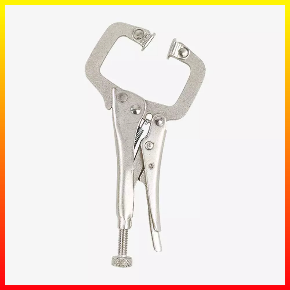 Tang Penjepit Buaya Kayu Besi / Klem Jepit Vise Grip Welding Mouth C Clamp 5 Inch Stabil Grip Anti Slip SPIFFLYER - 7ROTKYSV