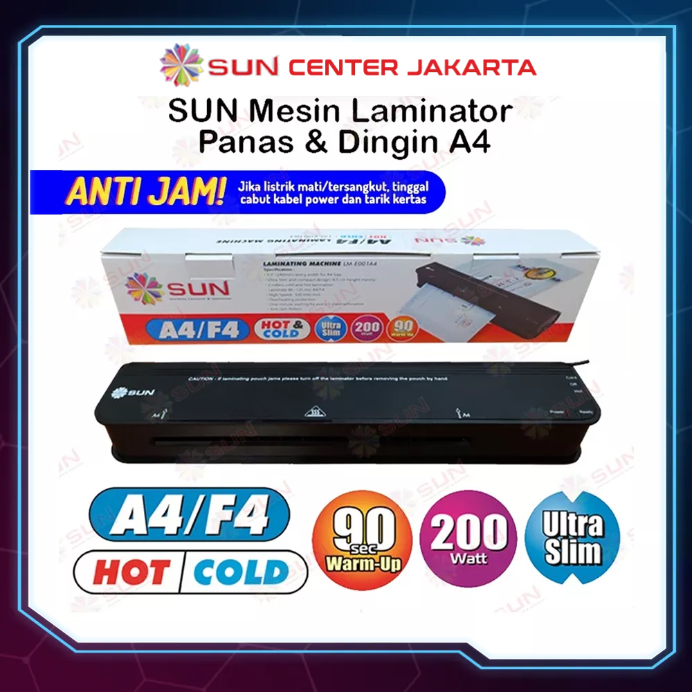 Mesin Laminating A4 / F4 ( 240 mm ) - LME001A4 ( Bisa Laminating Panas dan Laminasi Dingin, untuk KTP, Ijasah, KK, Sertifikat, Akte, Dokumen, Kertas Foto )