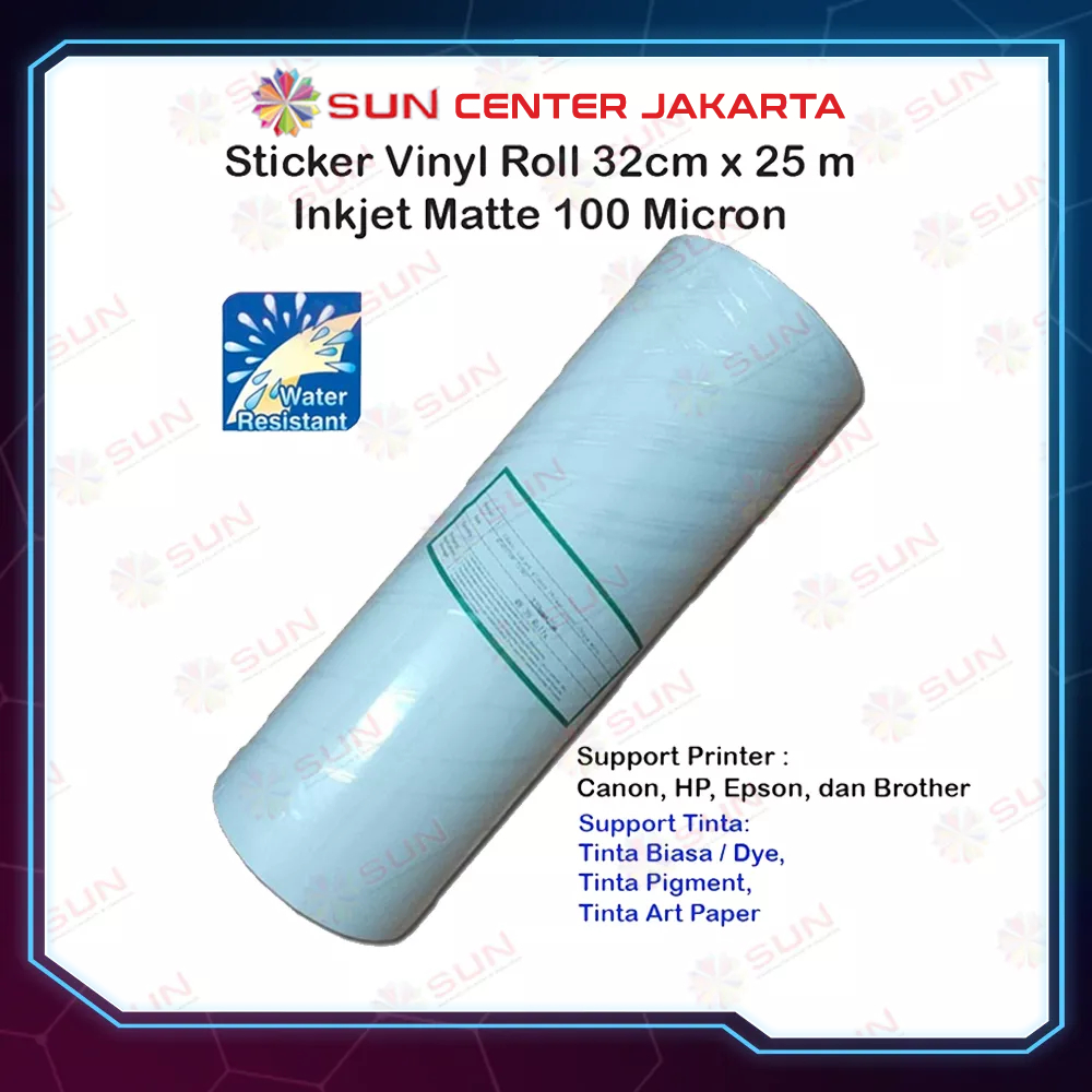 

RB SUN Sticker Vinyl Roll Inkjet A3+ 32 cm x 25m / A4 21cm x 25m / A6 11cm x 25m 100 micron Matte,